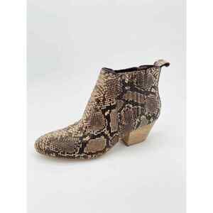 Splendid Henley II Snake Embossed Bootie Brown Ankle Boot Size 6